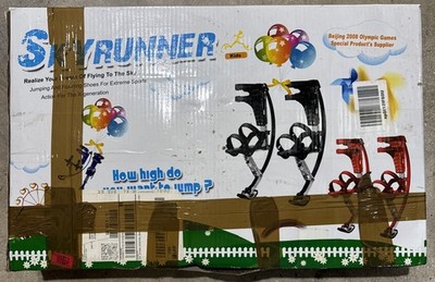 Blue SkyRunner Kangaroo Shoes Jump Stilts Spring Pogo 60 KG Youth 88-132lbs (VE)