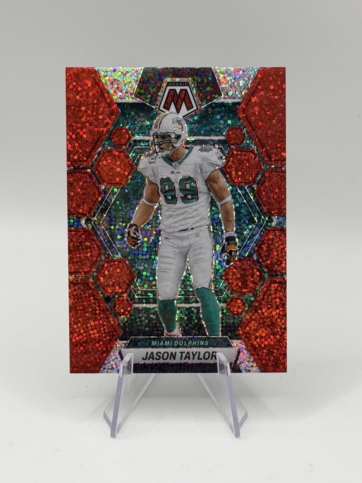 Jason Taylor Panini Mosaic #149 Red Sparkle