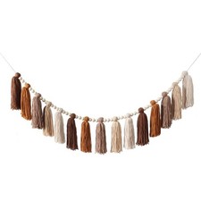 Boho Rainbow Tassel Garland Yarn Wall Decor