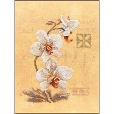 Counted Cross Stitch Kit: Three Orchids, 19.600000000000001 x 13.9 x 1.4 cm, ...