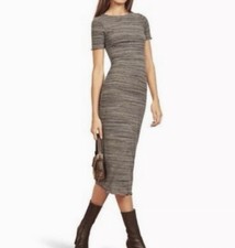 Reformation Perry Knit Midi Dress Gray Size XL