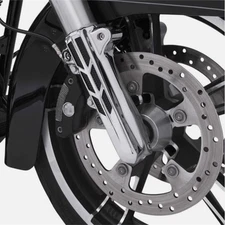 2X Black Front Lower Fork Leg Covers Slider For Harley Touring FLHR FLHX FLH