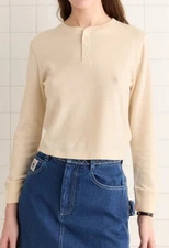 Bode Campus Henley BODE Long sleeve Back Logo Shirt $550. NWT. Pick Size