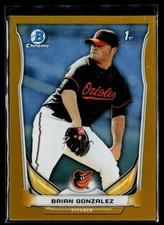 2014 Bowman Draft #CDP85 Brian Gonzalez Chrome Gold Refractors #/50
