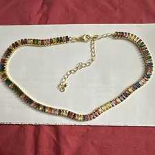 Gold Plated Multicolor Baguette Crystal Tenni...