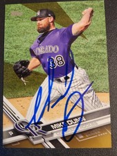 Mike Dunn Autograph Signed 2017 Topps Gold Colorado Rockies
