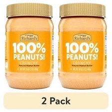  2 pack Crazy Richard's Cruncy Peanut Butter 16oz
