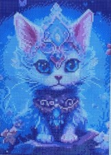 Diamond Art Kit Colorful Cat Kitty Princess Crystal Painting