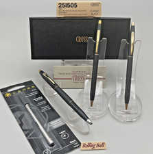 Cross Matte Black 3-Piece Set Rollerball  Ballpoint Pens  0.5mm Pencil 251505