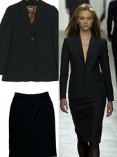 DOLCE & GABBANA Set Tuta Gonna Blazer 40 Gonna 42 Fodera Leopardata Made in Italy