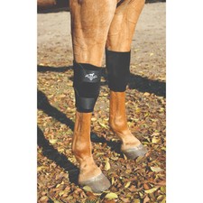 Professionals Choice Equine Knee Boots - Protective Horse Leg Support - Black -