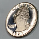 1997-S United States, Proof Silver, Washington Quarter