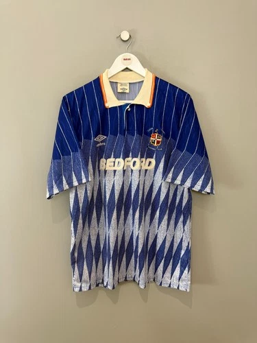 LUTON TOWN 1989/90 AWAY SHIRT (size L)  UMBRO ORIGINAL VINTAGE FOOTBALL SHIRT
