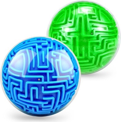 3D Maze Labyrinth Kugel 2 Stück, 3D Puzzle Labyrinth Spiel, Kugellabyrinth Sp...