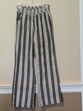 Women s Striped Wide-Leg Elastic Waist Lightw...