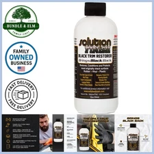 Solution Finish Black Plastic & Vinyl Plastic Trim Restorer - Car and Truck - 12