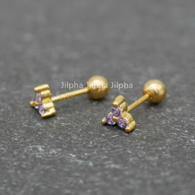 kleine Blume Ohrstecker Sterling Silber 925 Tragus Helix Rook Ohr Piercing A4629 - Bild 1 von 4