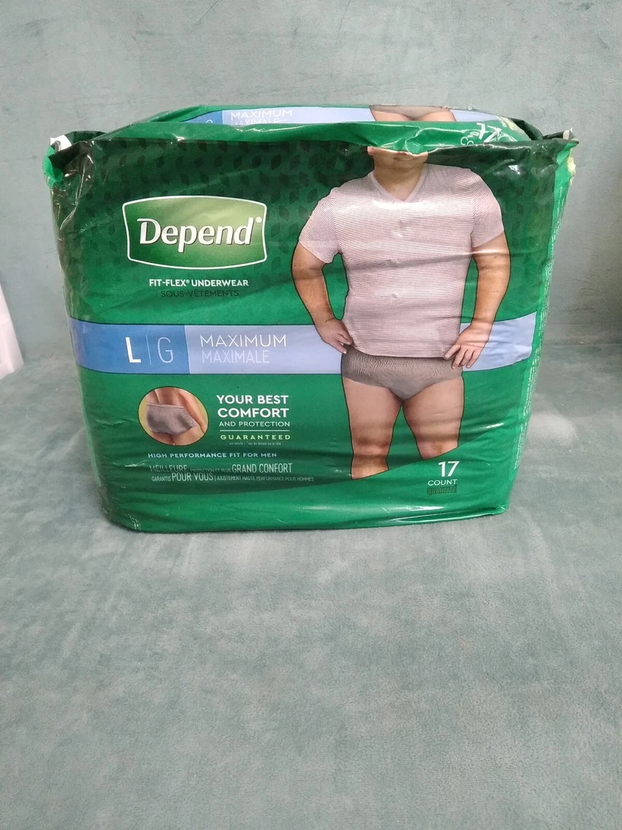 Depend FIT-FLEX Incontinence Underwear for Men, Maximum Absorbency