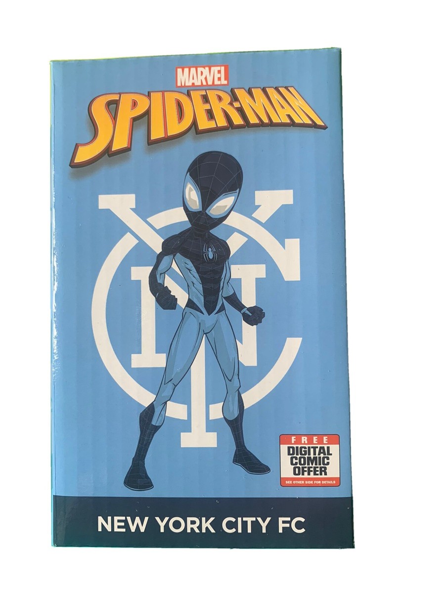 Rare Blue Spider Man bubble head - NYCFC Soccer Team