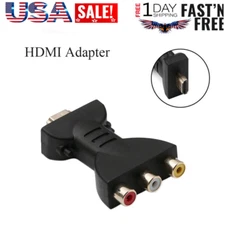 HDMI Male to 3 RCA Female Composite AV Video Audio Adapter Converter for TV PC