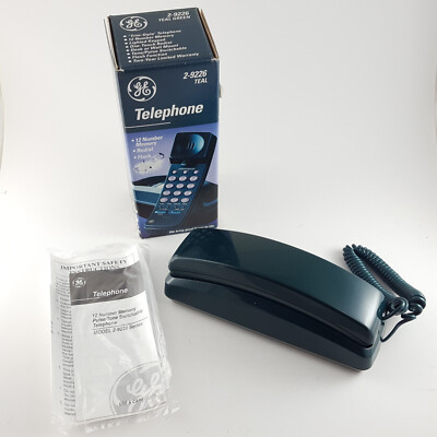 Vintage Teal Green GE General Electric Slim line Telephone Model 2 ...
