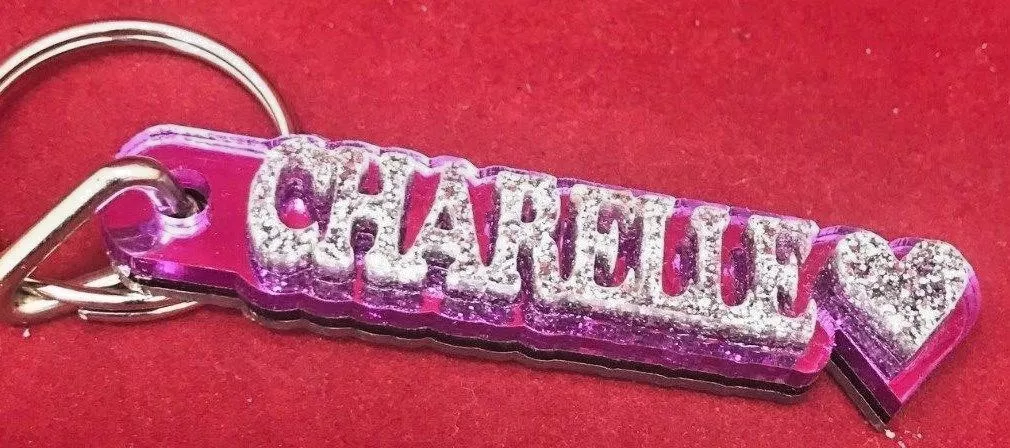 Keychain rings with best sale name