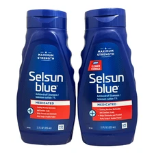 Selsun Blue Antidandruff Shampoo Medicated 11fl.oz./325ml New; LOT OF 2