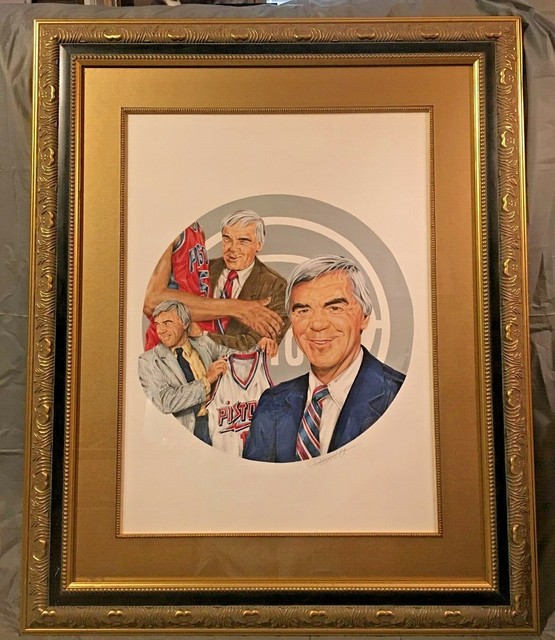 Jack McCloskey (GM Detroit Pistons) Original Portrait by Paul Madden