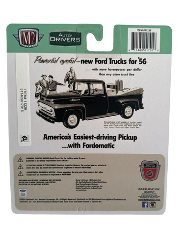 Camión Ford F-100 1956 M2 Machines 1:64 - R107 24-07, conductores automáticos, verde azulado brillante - Imagen 4 de 4