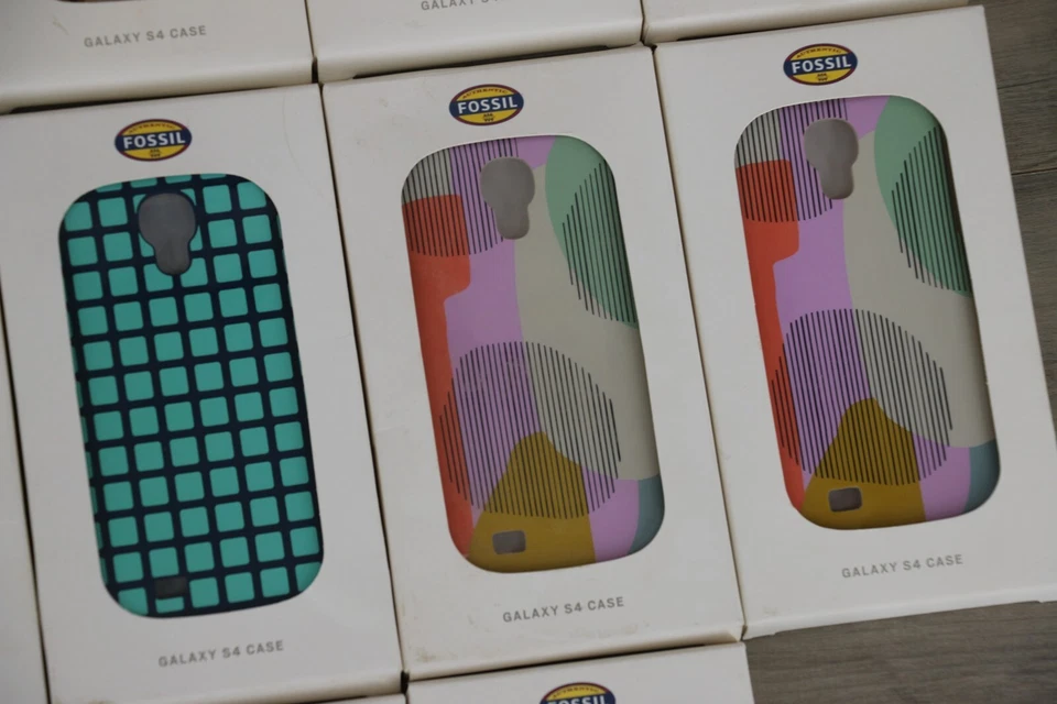 Paquete Lote Fossil Galaxy S4 Funda de Teléfono Equipada Goma Silicona Abejas Bloque de Color Foto 4 de 4