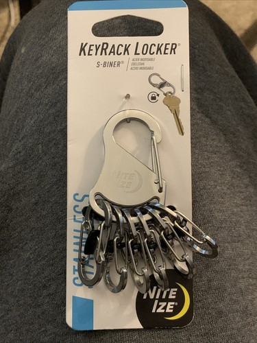 Nite Ize 4-Pack Black Steel S-Biner KeyRack With 6 #.5 S-Biners - Key Organizer System