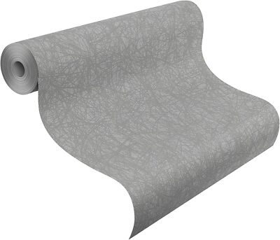 Rasch Tapete Vlies Decostyle 400625 Grau Silber Glanz Netzstruktur Vliestapete