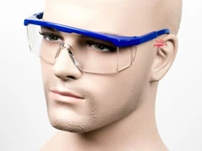 Gateway Strobe Blue Clear Anti Fog Fit Over Most Safety Glasses Side Shields