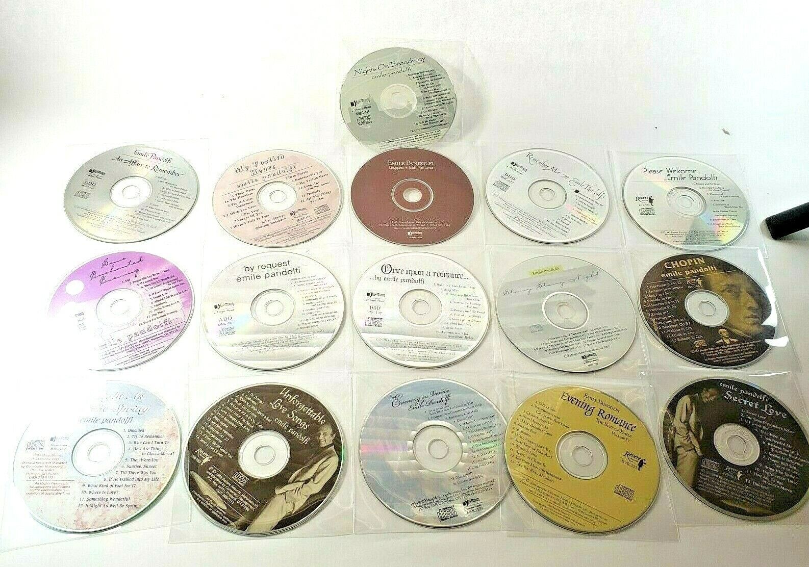 Emile Pandolfi CD LOT of 16 CDs Malaguena Chopin Starry Night VGC No Cases