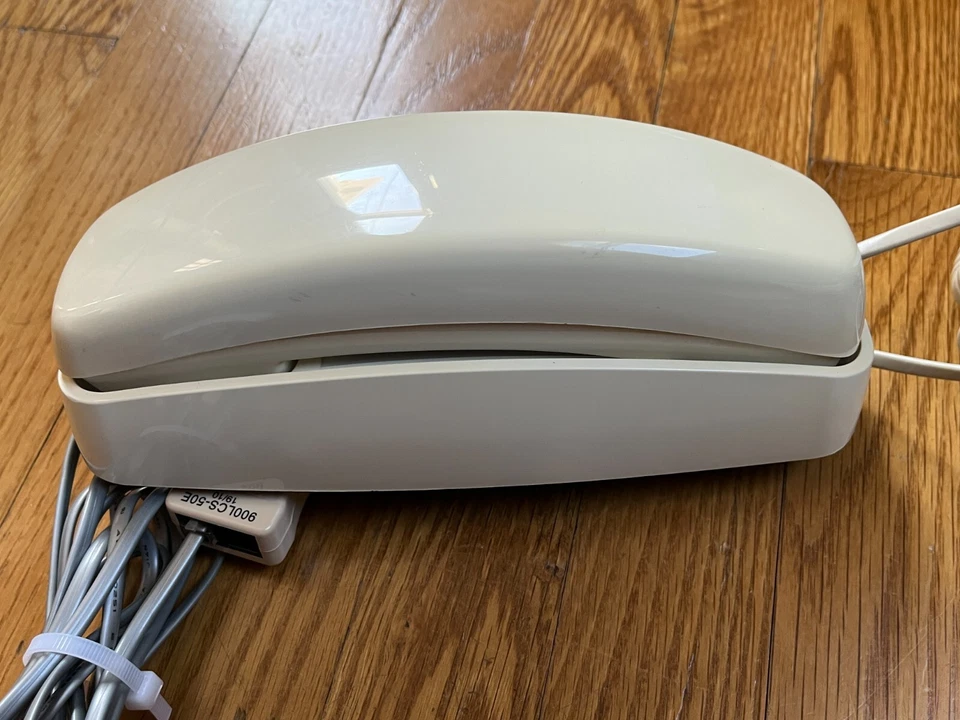 Teléfono fijo vintage AT&T Trimline 210 beige Y2K años 80 90 retro Foto 3 de 4