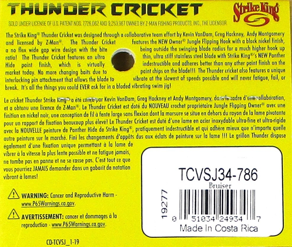 (12) Strike King 3/4 Oz Thunder Cricket Bladed Vibrating Jigs Assortment #1 New - Image 13