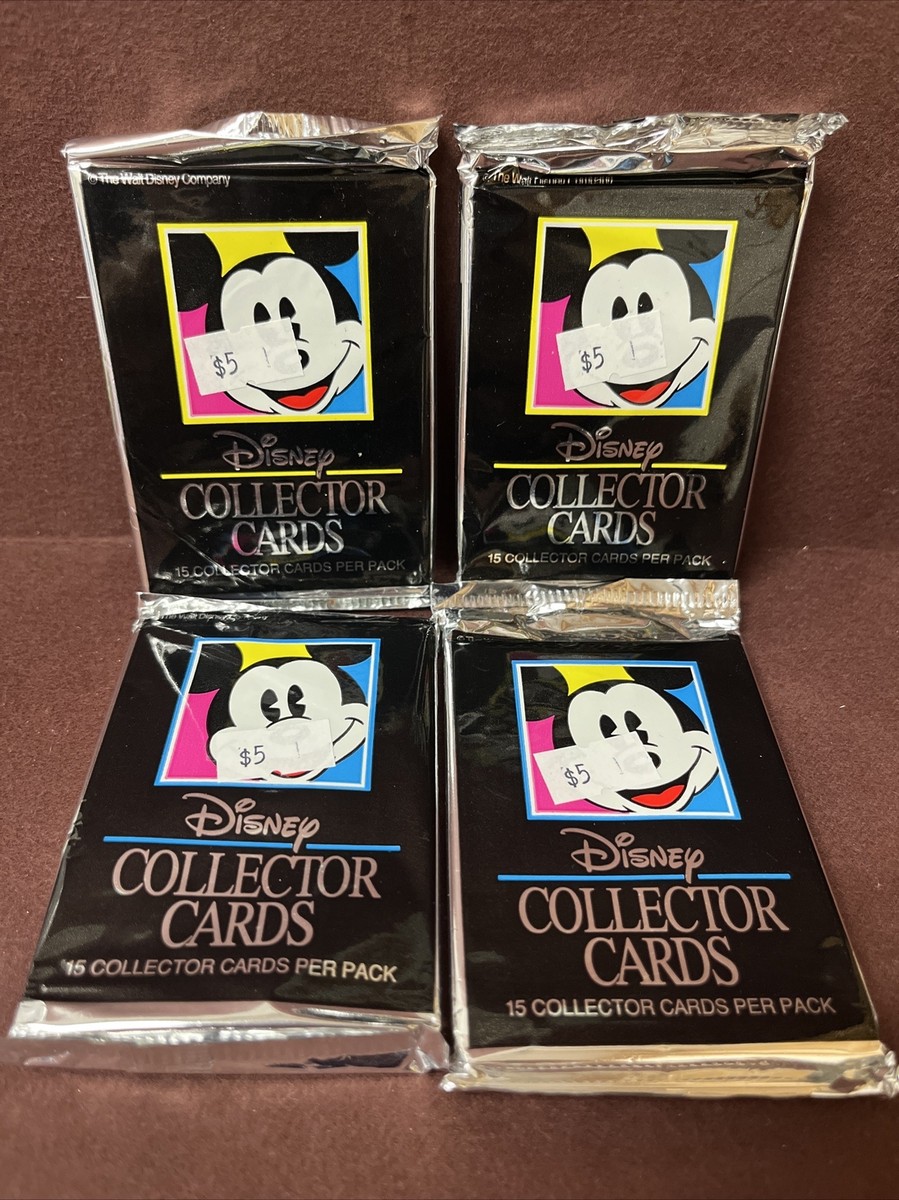 rare disney cards 1992 Trading by Impel Collectors - 2 Packs - 15 Cards Per Pack MICKEY MOUSE 103/204 COLD FOIL