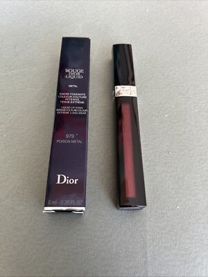 Rouge Dior Liquid Lip Stain 979 Poison Metal  0.20oz / 6ml *NEW IN BOX*