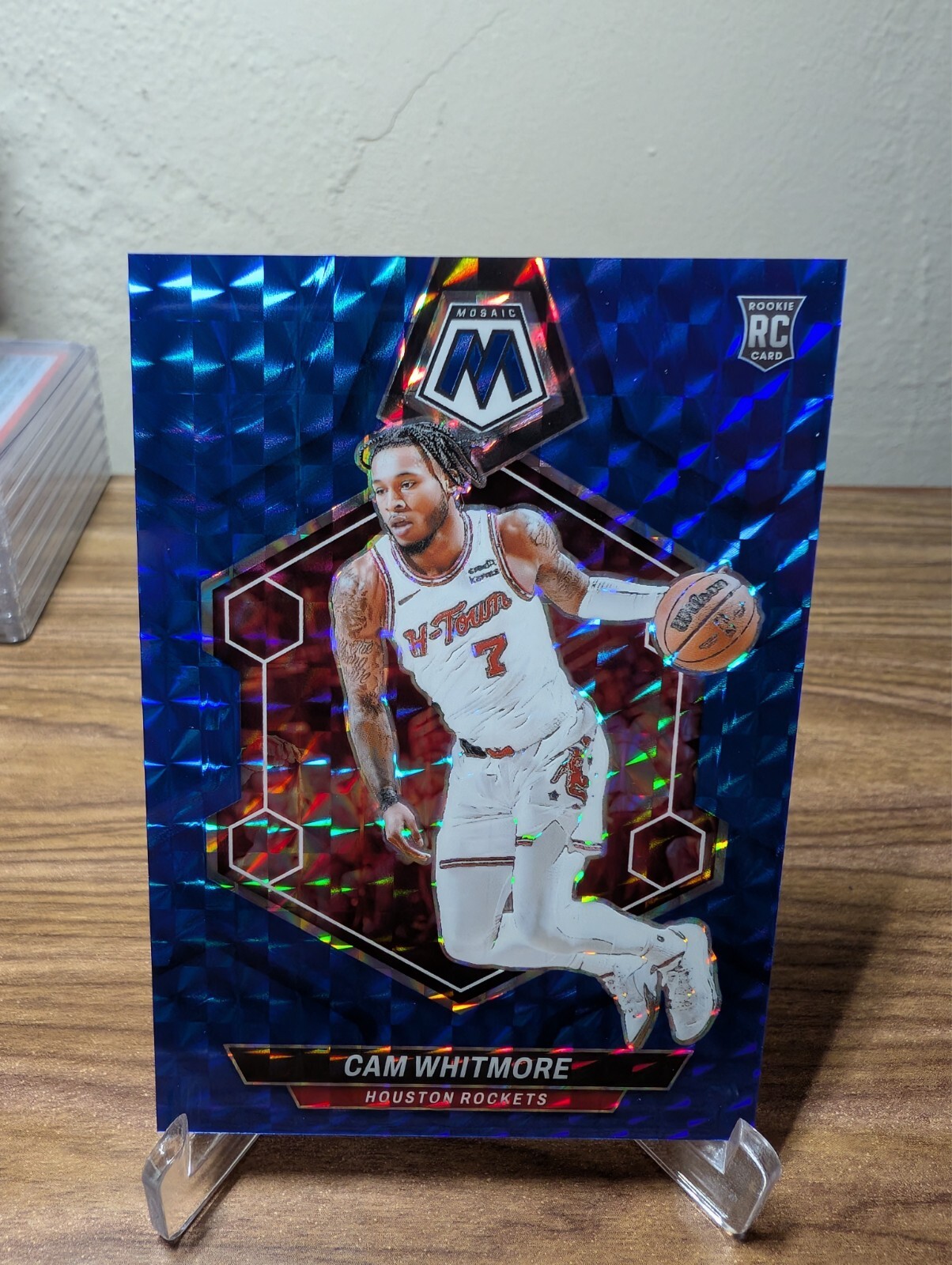 2023-24 Panini Mosaic - Rookies Cam Whitmore #217 Blue Mosaic Prizm /199 RC