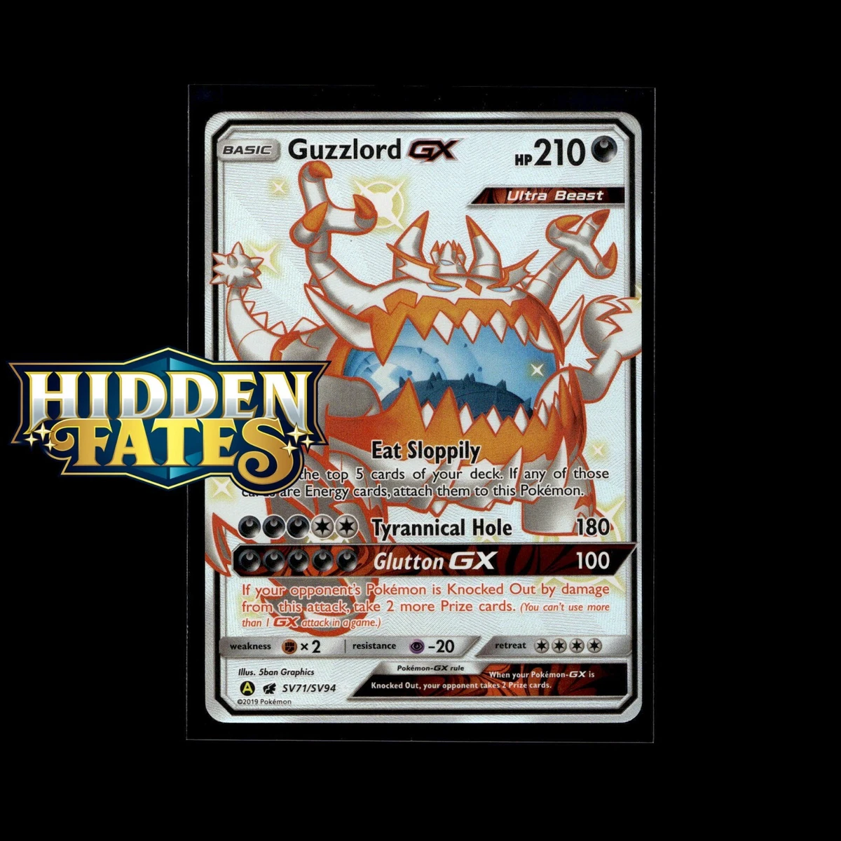 Guzzlord GX SV71/SV94 Hidden Fates: Shiny Vault for sale | eBay