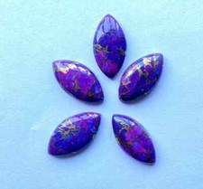  WHOLESALE PURPLE COPPER TURQUOISE CABOCHON MARQUISE SHAPE LOOSE GEMSTONE