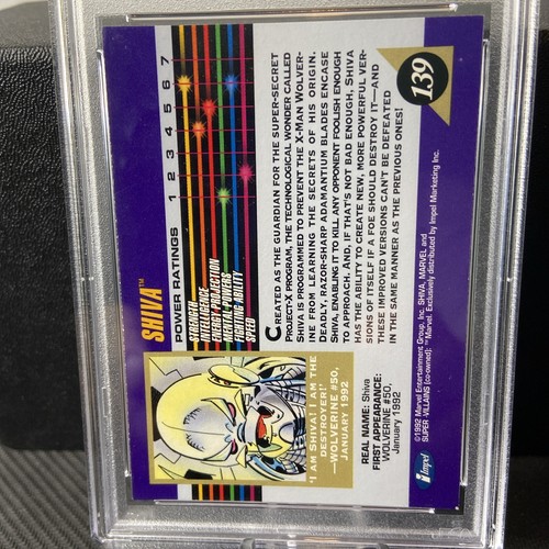 1992 Impel Marvel Universe Shiva Card #139 PSA Graded 9 Mint - Picture 5 of 6