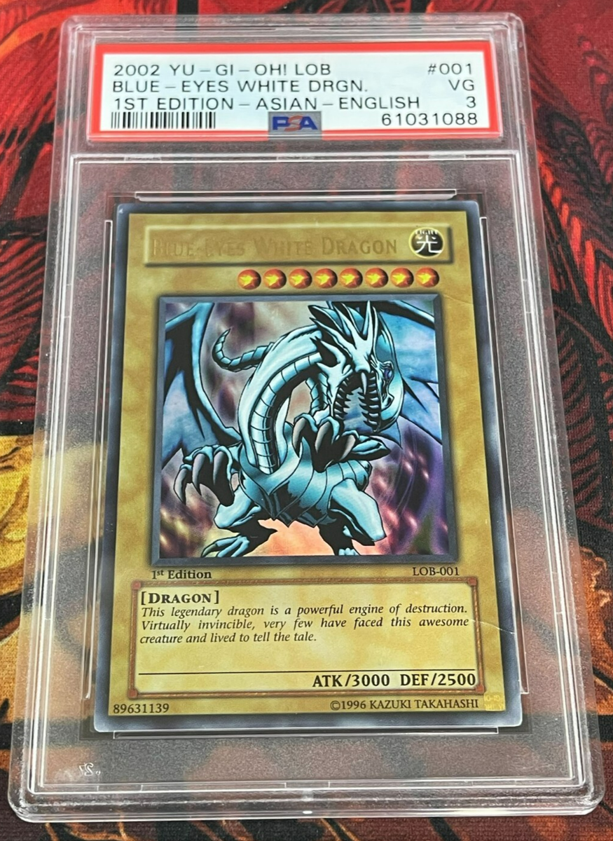 2002 Legend Of Blue Eyes - Blue-Eyes White Dragon 1st Ed - PSA 3