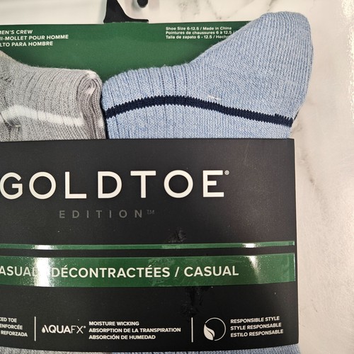 Paquete de 6 calcetines informales GoldToe para hombre talla 6-12,5 punta reforzada absorbente - Imagen 16 de 71