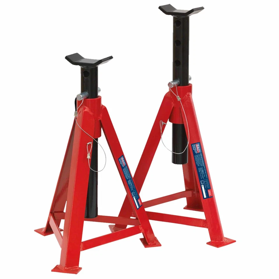 Sealey Tools AS5000M 5 Ton Each 10 Ton Pair Axle Stands 700mm Medium Height - Image 2 of 4