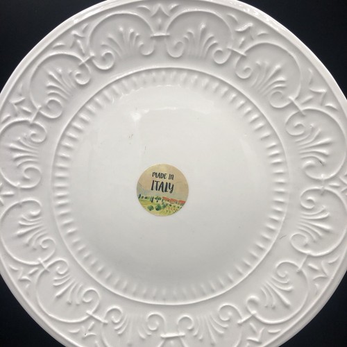 MAIOLICHE JESSICA ITALY WHITE BEAUTIFULLY EMBOSSED DINNER PLATES 11" ONE PLATE eBay