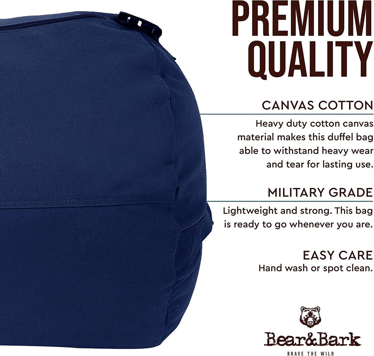 Military Canvas Duffel Bag Blue 38