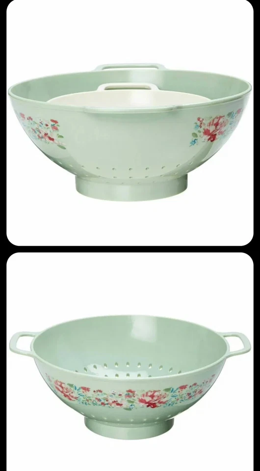 PIONEER WOMAN MELAMINE COLANDER SET OF 2 (1 & 3 QUART SIZE) STRAINER ..NEW - Image 4 of 4