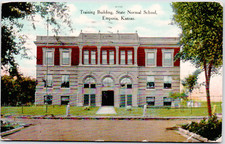 Vintage Postcard Emporia Kansas State Normal School Training Building c1910 USA
