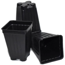 Small 2.2" SQUARE Deep BLACK NURSERY POTS - SET OF 1920 - {2.2" x 3"}